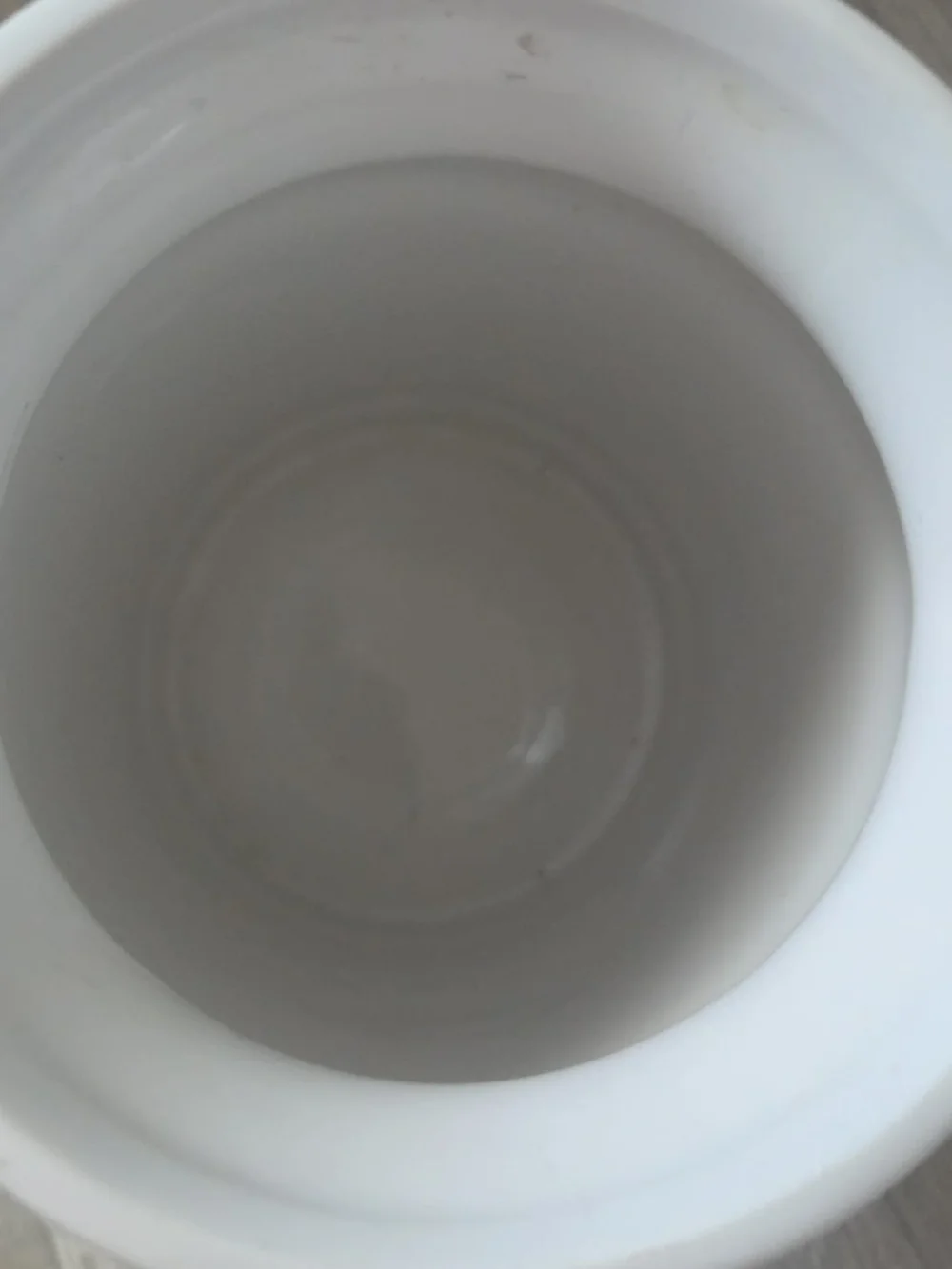White Ceramic Ultensil Crock/Vase